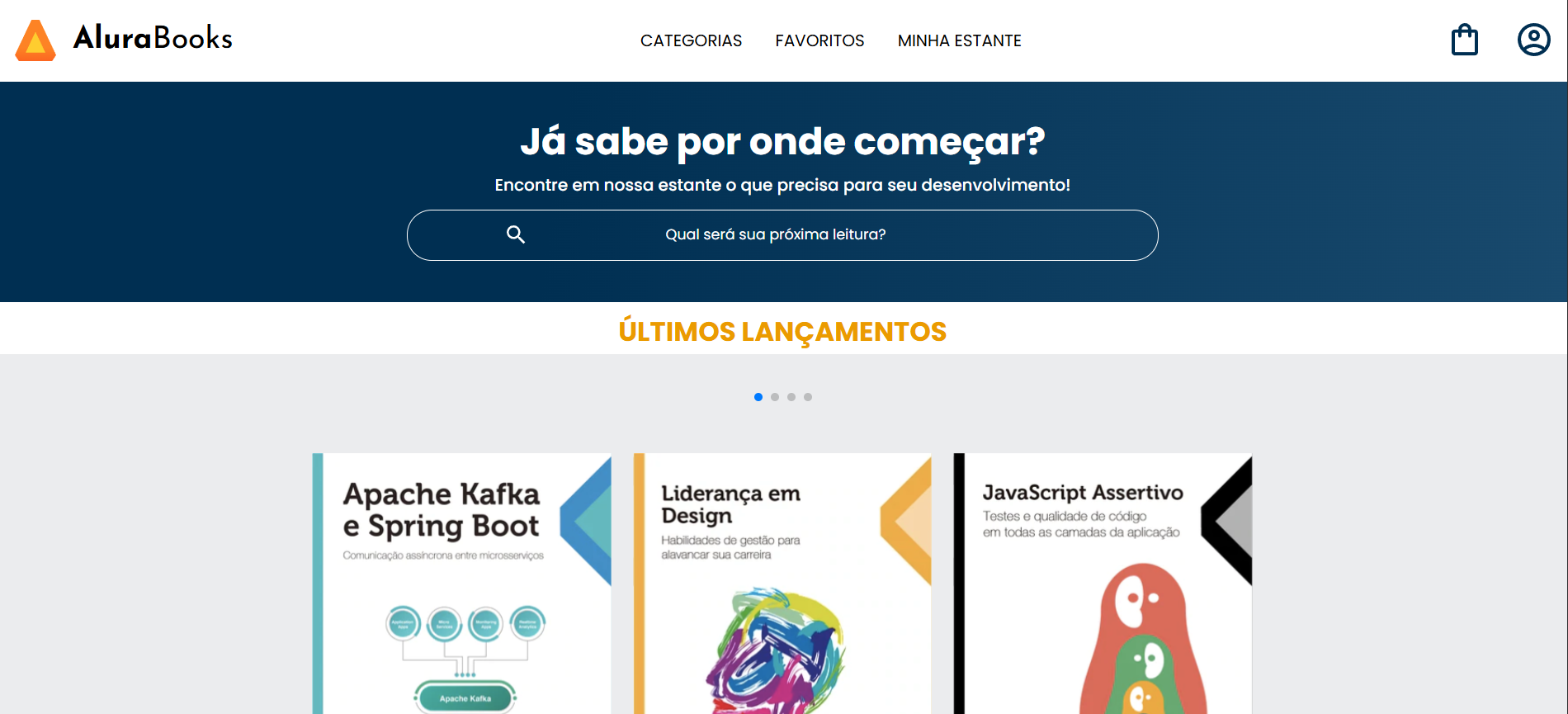 Site do Alura Books