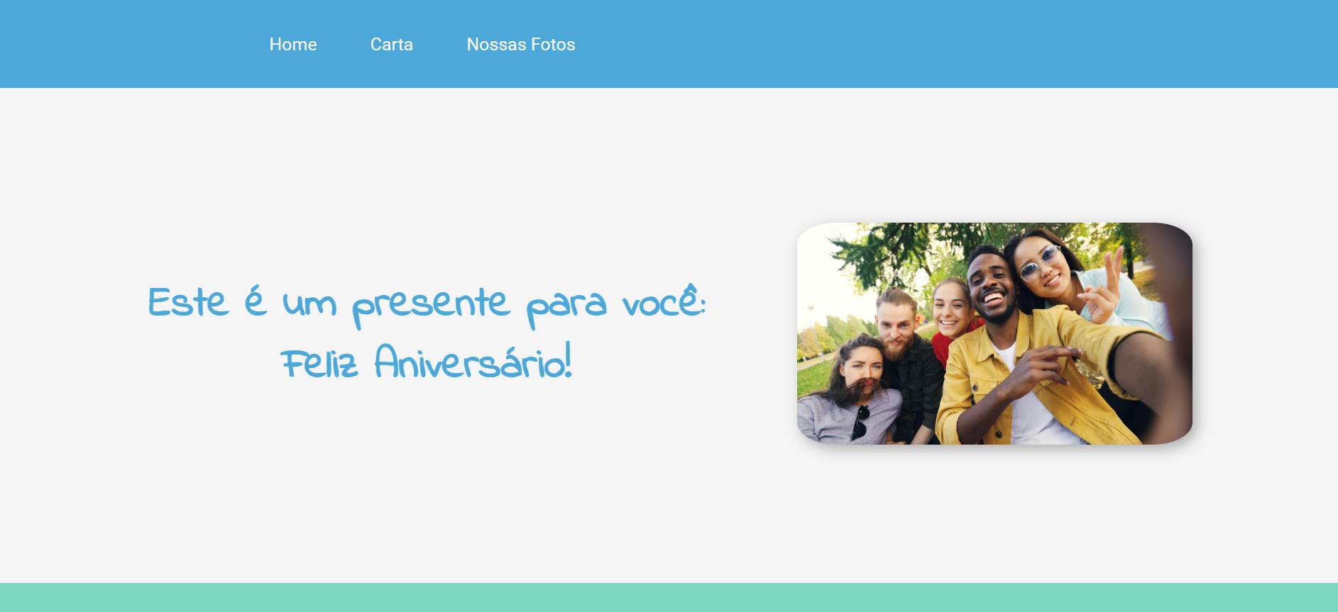 Landing Page de Feliz Aniversário